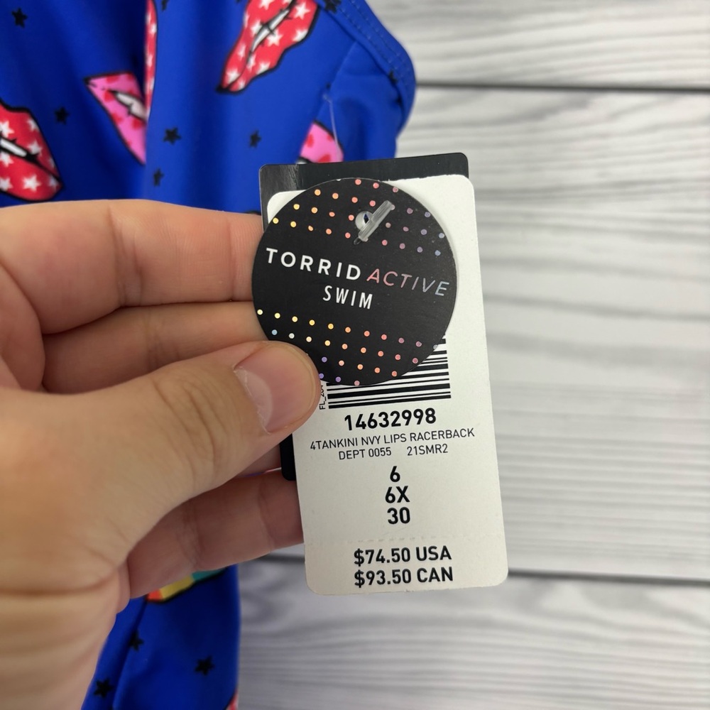 Torrid Active Swim Top Wire-Free Lightly Lined Full Coverage Size 6X NWT - Picture 3 of 9